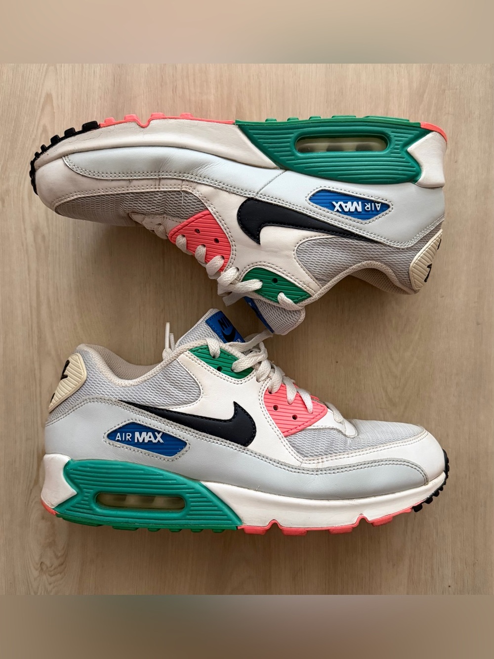 Nike Air Max 90 Essential Men's Watermelon South Beach Shoes AJ1285-100 Sz 10